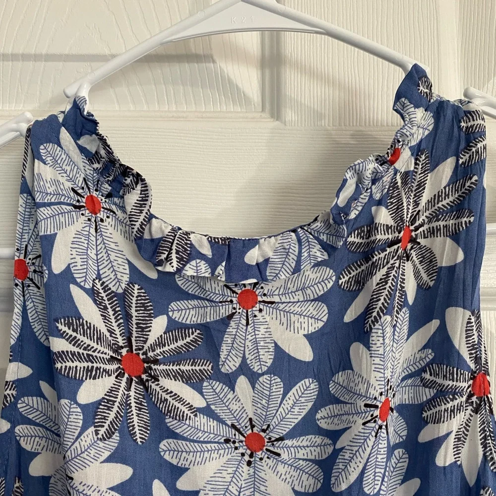 Papillon Blue and White Halter Sundress - Picture 6 of 6